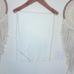 Vintage baby swaddle blanket receiving blanket lace detail